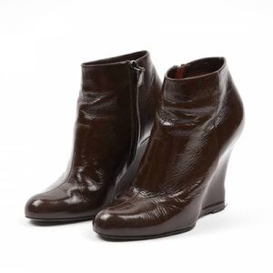 Authenticated Lanvin Leather Ankle Boots